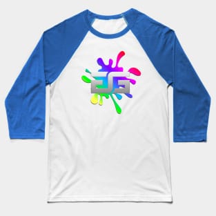 TweaK_GG Rainbow Logo Splash Baseball T-Shirt